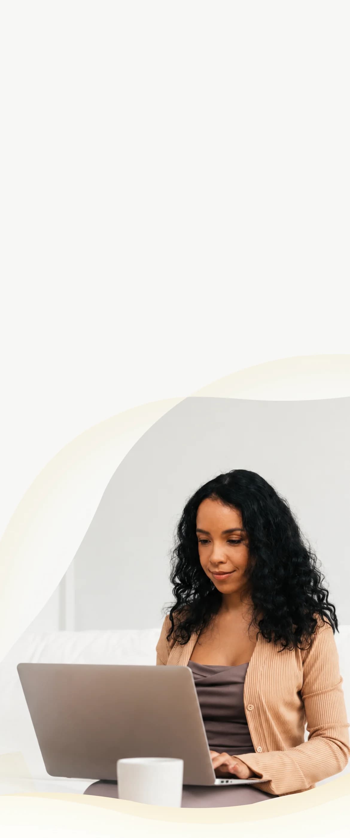 Practitioner working with a client online