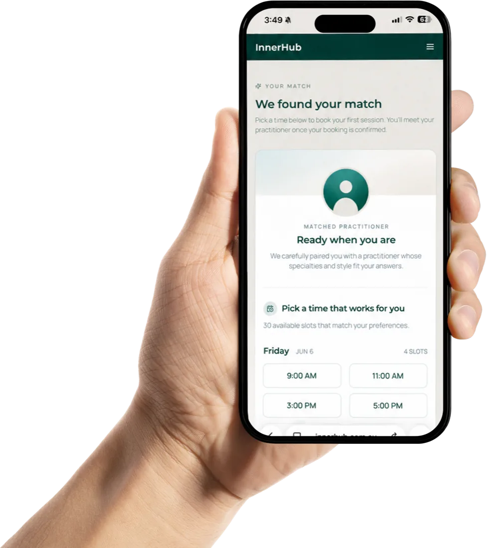 InnerHub app on a phone